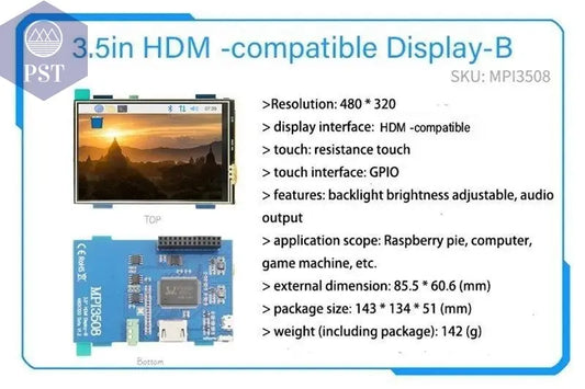 2.4/2.8/3.2/3.5/5/7/10.1 inch touch LCD Display Module Support for Raspberry Pi 3B+ 4 B PST PS Tradings