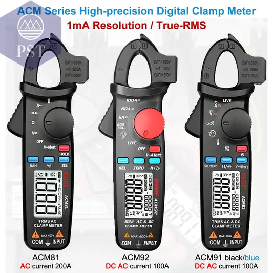 BSIDE Digital Clamp Meter 1mA High-Precision Ammeter Pliers True RMS DC AC Current Car Repair Electrical Temp Tester Multimeter PST PS Tradings