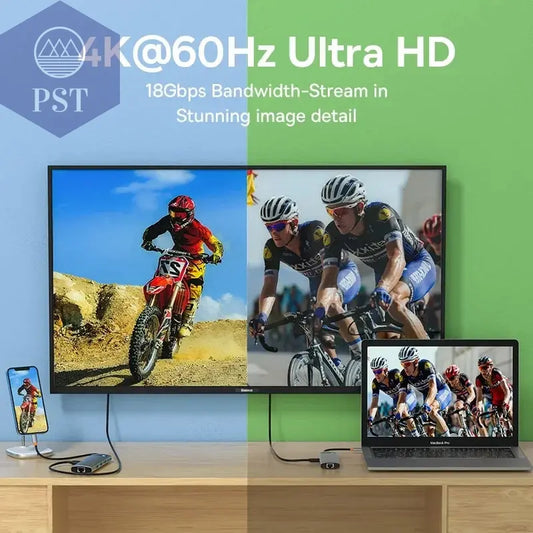 Baseus 4K USB C Hub mit Ethernet 100W Adapter PST PS Tradings PST PS Tradings PST PS Tradings