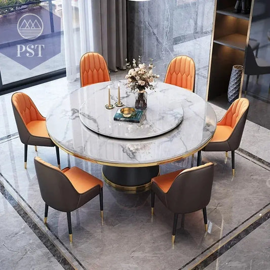 Tische runder Esstisch Marmor Optik italienische Design Möbel PST PS Tradings Esstisch PST PS Tradings PST PS Tradings