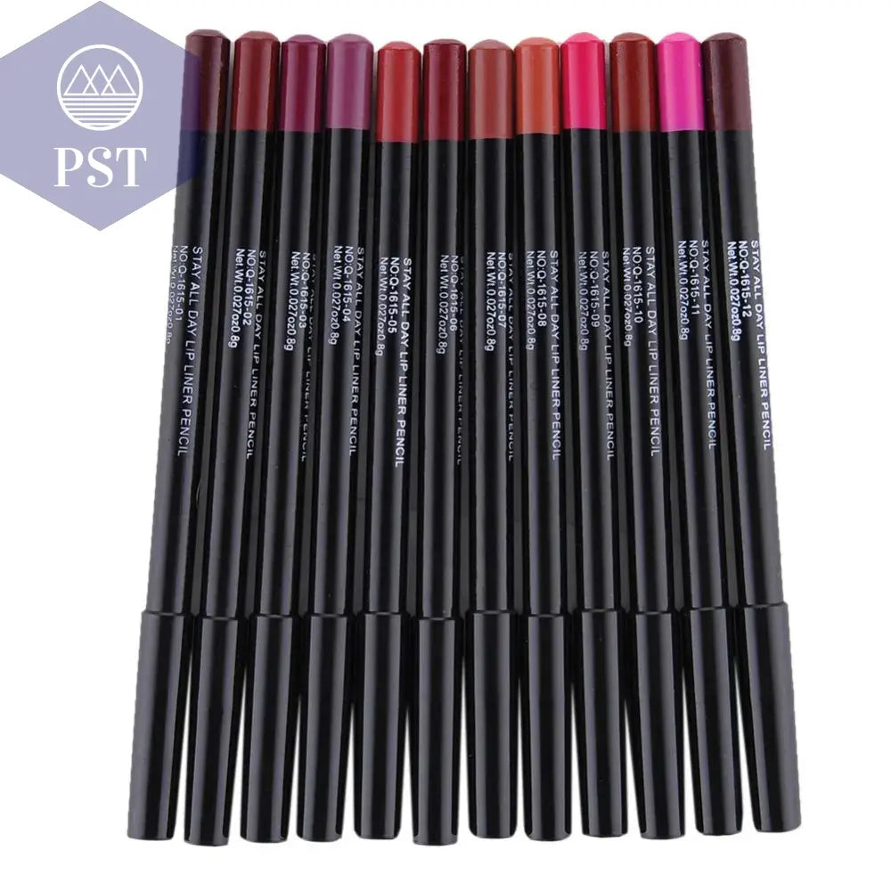 12 stc. professional Lip Liner Waterproof Wasserfest nude Lip Liner Set 12 Stück       PST PS Tradings