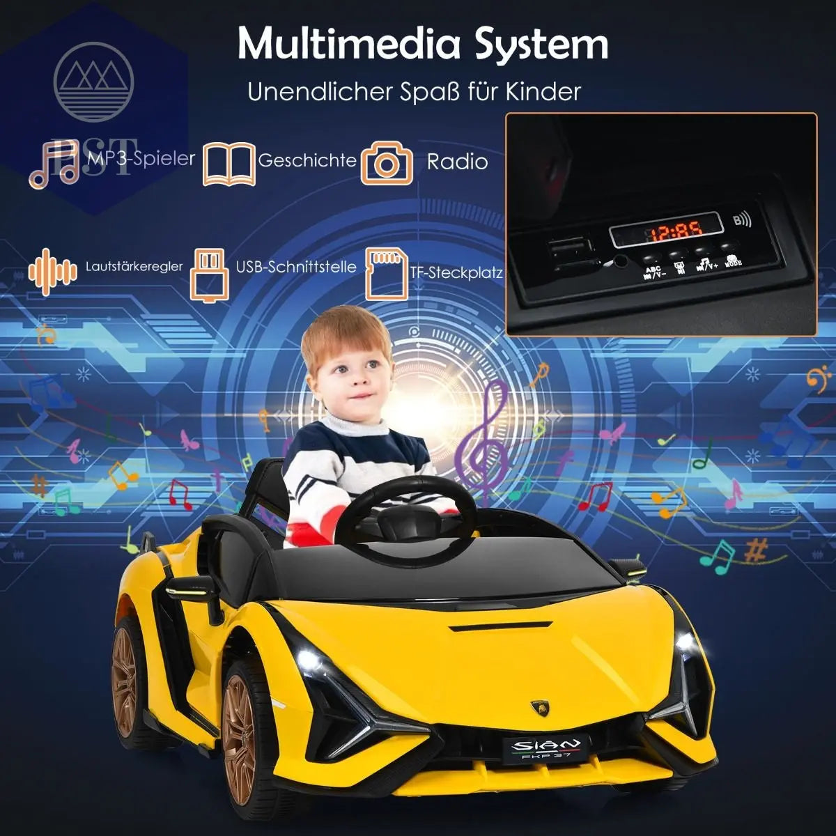 12V Kinderauto Sportwagen - Elektrofahrzeug fur Kinder PST PS Tradings Spielzeug PST PS Tradings  PST PS Tradings 12V Kinderauto Sportwagen - Elektrofahrzeug fur Kinder Spielzeug