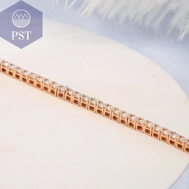 14k Gelbgold Moissanit Armband PST PS Tradings Armband PST PS Tradings  PST PS Tradings 14k Gelbgold Moissanit Armband Armband