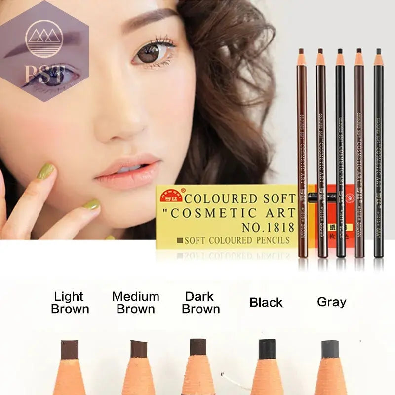 5 teile/satz Augenbraue Bleistift Make-Up Braun Augenbraue Enhancer Kosmetische Kunst Wasserdicht Bleistift Tönung Stereo Arten Schönheit Werkzeuge Billig       PST PS Tradings