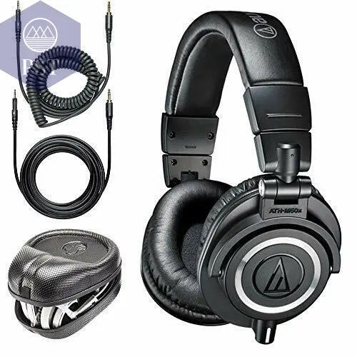 Audio-Technica ATH-M50x Professional Monitor Headphones with Cases and Cables PST PS Tradings  PST PS Tradings Default PST PS Tradings Audio-Technica ATH-M50x Professional Monitor Headphones with Cases and Cables