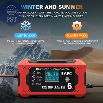 Autobatterie-Ladegerät 6A 12V Auto Und Motorrad Batterie Ladegerät Blei-Säure-Batterie Smart Reparatur Lcd-Display PST PS Tradings  PST PS Tradings  PST PS Tradings Autobatterie-Ladegerät 6A 12V Auto Und Motorrad Batterie Ladegerät Blei-Säure-Batterie Smart Reparatur Lcd-Display
