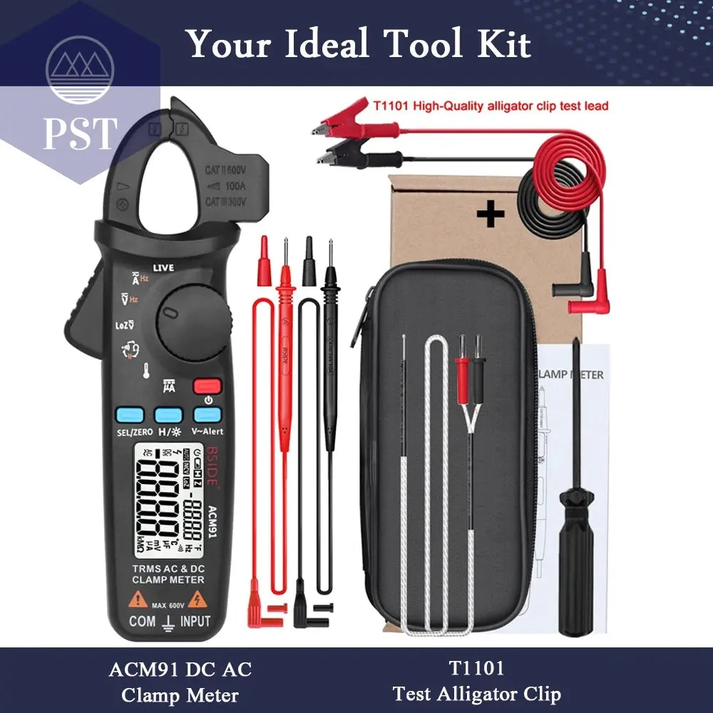 BSIDE Digital Clamp Meter 1mA High-Precision Ammeter Pliers True RMS DC AC Current Car Repair Electrical Temp Tester Multimeter       PST PS Tradings