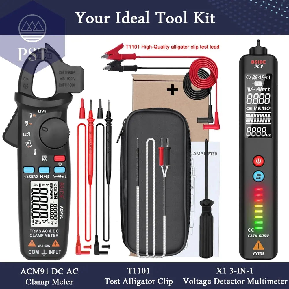 BSIDE Digital Clamp Meter 1mA High-Precision Ammeter Pliers True RMS DC AC Current Car Repair Electrical Temp Tester Multimeter       PST PS Tradings