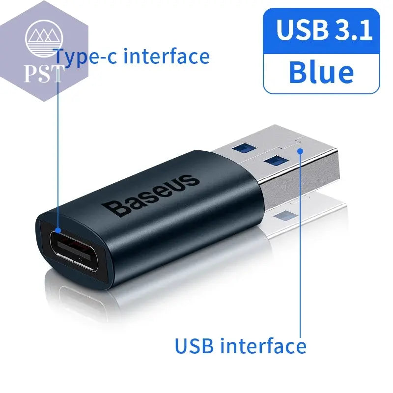 Baseus USB 3.1 OTG-Adapter USB Typ C auf USB-Buchse Konverter für MacBook Pro Air Samsung S22 Xiaomi USB-C USBC OTG-Anschluss       PST PS Tradings