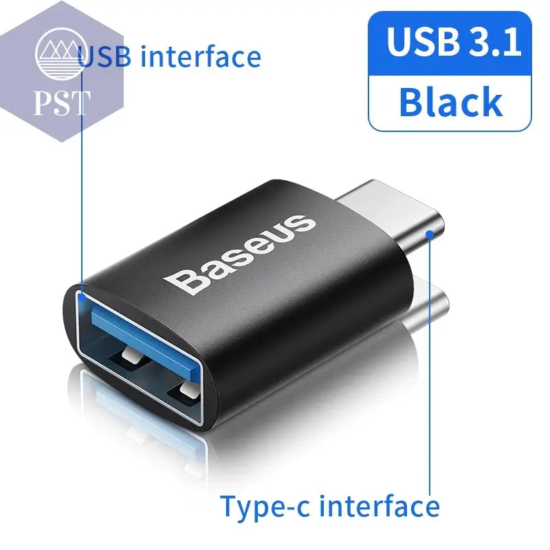 Baseus USB 3.1 OTG-Adapter USB Typ C auf USB-Buchse Konverter für MacBook Pro Air Samsung S22 Xiaomi USB-C USBC OTG-Anschluss       PST PS Tradings