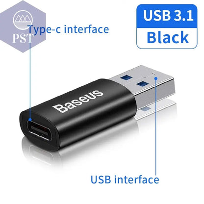 Baseus USB 3.1 OTG-Adapter USB Typ C auf USB-Buchse Konverter für MacBook Pro Air Samsung S22 Xiaomi USB-C USBC OTG-Anschluss       PST PS Tradings
