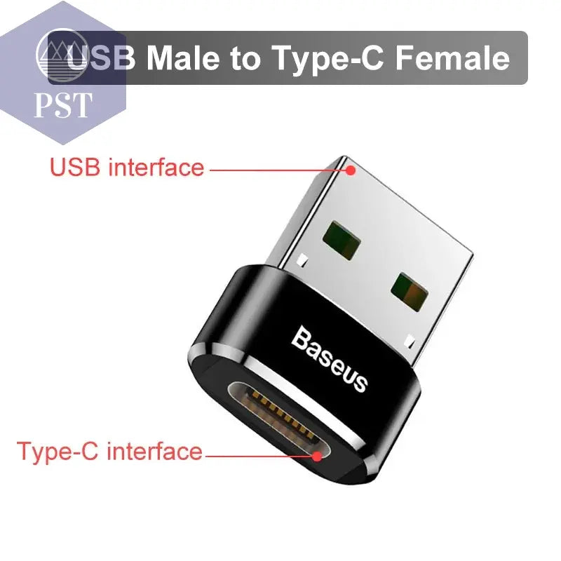 Baseus USB 3.1 OTG-Adapter USB Typ C auf USB-Buchse Konverter für MacBook Pro Air Samsung S22 Xiaomi USB-C USBC OTG-Anschluss       PST PS Tradings