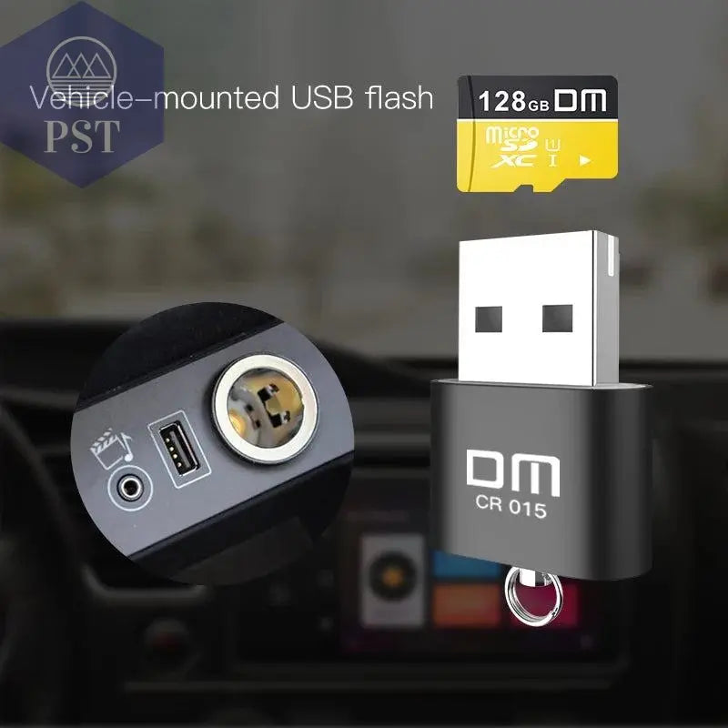 DM CR015 Micro SD Card Reader with innovative TF card slot change the card reader into a usb flash drive for computer or for car       PST PS Tradings