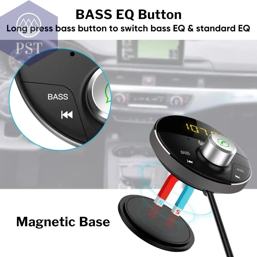 Deelife Bluetooth AUX Adapter in Car Handsfree Kit BT 5.0 Audio Receiver for Auto Phone Hands Free Carkit FM Transmitter - PST PS Tradings