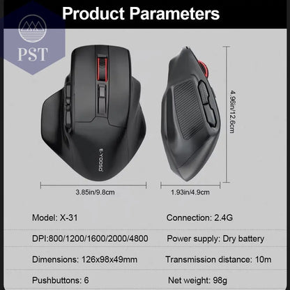 E-YOOSO X-31 USB 2,4G Drahtlose Gaming Maus 4800Dpi 5 Tasten Computer PC Mouse Gamer PST PS Tradings  PST PS Tradings  PST PS Tradings