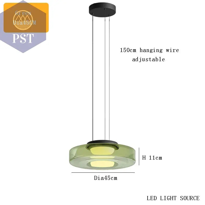 Elegante Glas-Chandelier für modernes Wohnen PST PS Tradings  PST PS Tradings green-45cm-natural-light PST PS Tradings