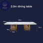 Eleganter Esstisch mit Stühlen Designer Esszimmer Marmor Style Esstisch Set PST PS Tradings Esstisch PST PS Tradings  PST PS Tradings