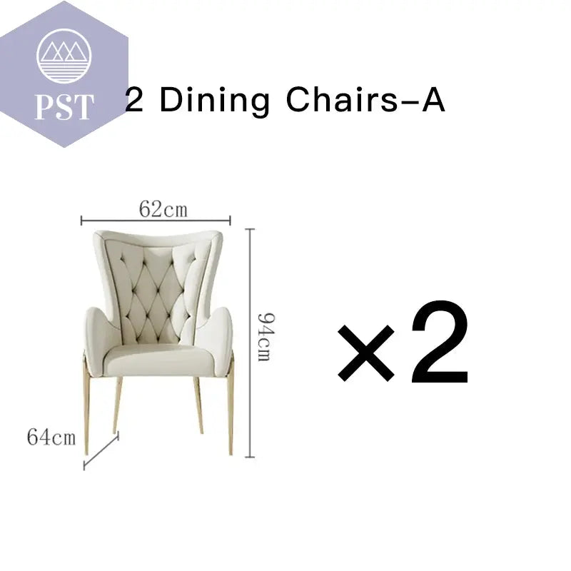 Eleganter Esstisch mit Stühlen Designer Esszimmer Marmor Style Esstisch Set PST PS Tradings Esstisch PST PS Tradings  PST PS Tradings