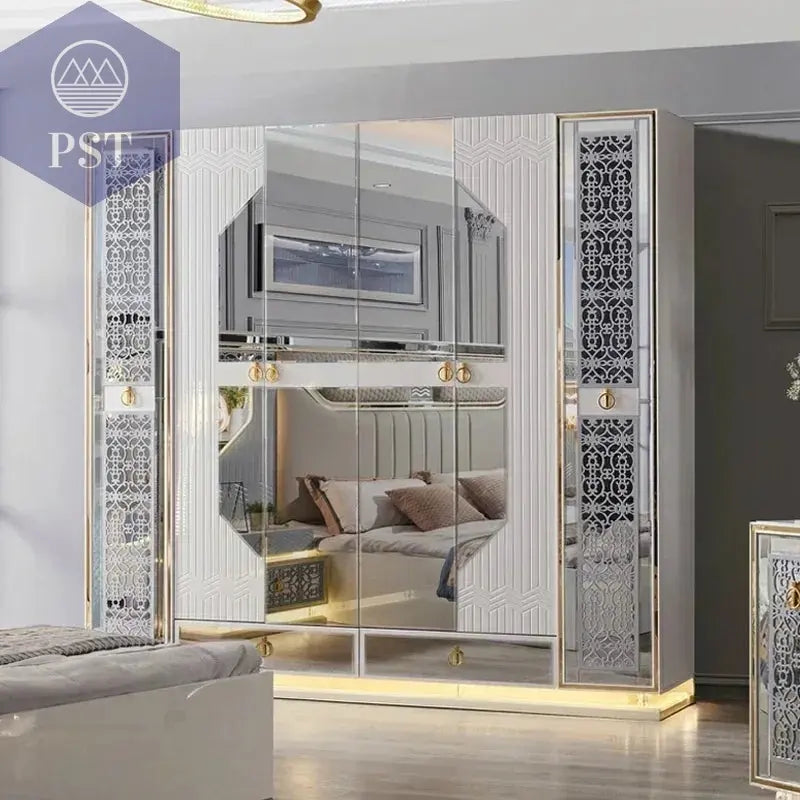 Elegantes Schlafzimmer Set Schminktisch mit LED-Spiegel Set PST PS Tradings Schminktisch PST PS Tradings  PST PS Tradings