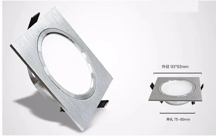 2,5 zoll Downlight LED 6w 9w 12w 220v Natur Weiß Quadratische Einbau LED Lampe Spot Licht für Wohnzimmer Foyer Schlafzimmer Küche       PST PS Tradings