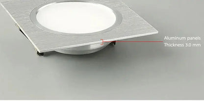 2,5 zoll Downlight LED 6w 9w 12w 220v Natur Weiß Quadratische Einbau LED Lampe Spot Licht für Wohnzimmer Foyer Schlafzimmer Küche       PST PS Tradings