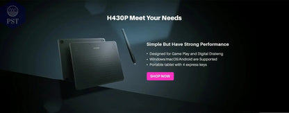 HUION H430P Digital Tablets Micro USB Signature Graphics Drawing Pen Tablet OSU Game Battery-Free Tablet Android Mac Windows       PST PS Tradings