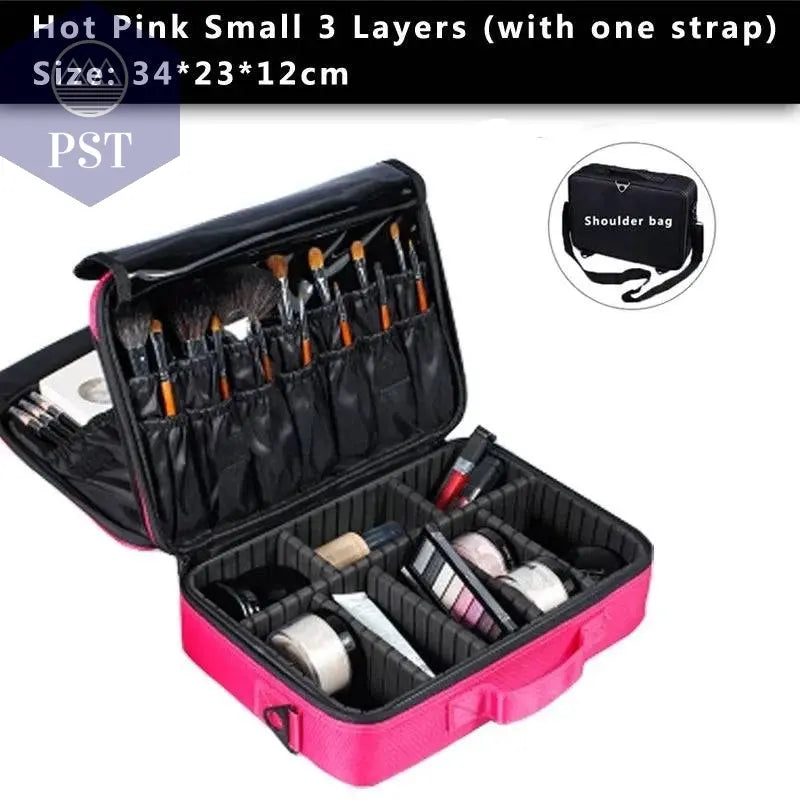 High Quality Make Up Bag Professional Makeup Case Makeup Organizer Bolso Mujer Cosmetic Case Large Capacity Storage Bag - Property & Safety Tradings