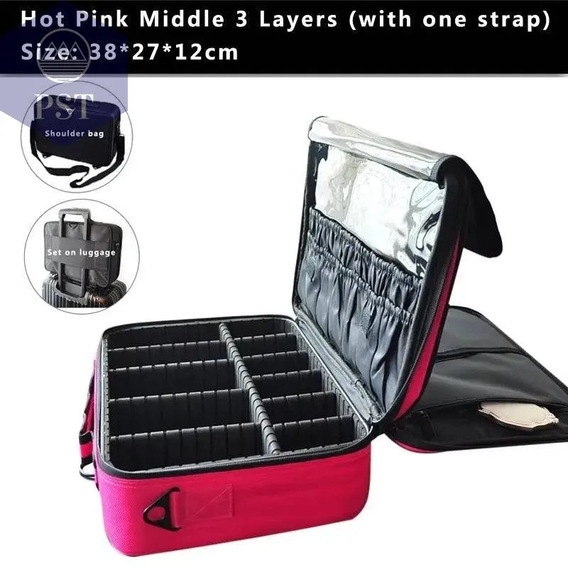 High Quality Make Up Bag Professional Makeup Case Makeup Organizer Bolso Mujer Cosmetic Case Large Capacity Storage Bag - Property & Safety Tradings