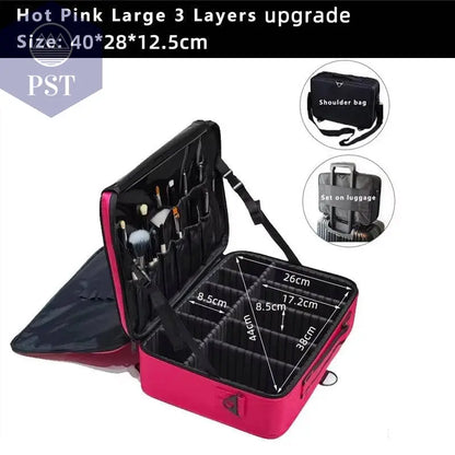 High Quality Make Up Bag Professional Makeup Case Makeup Organizer Bolso Mujer Cosmetic Case Large Capacity Storage Bag - Property & Safety Tradings