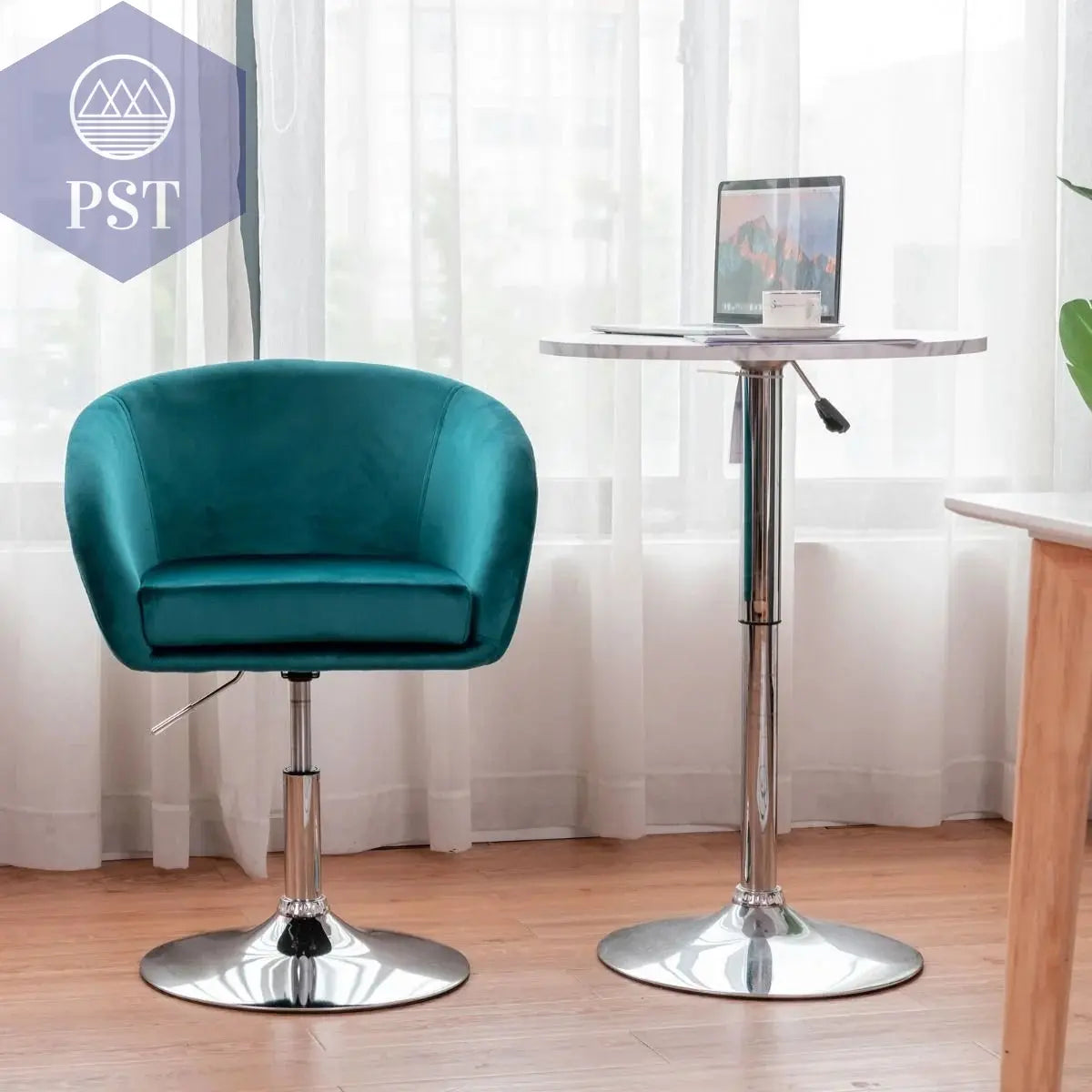 Höhenverstellbarer Barhocker SAMT Akzentstuhl Sitzgelegenheit °Drehbarer Polsterstuhl Cocktailchair PST PS Tradings Stühle Hocker PST PS Tradings  PST PS Tradings Höhenverstellbarer Barhocker SAMT Akzentstuhl Sitzgelegenheit °Drehbarer Polsterstuhl Cocktailchair Stühle Hocker