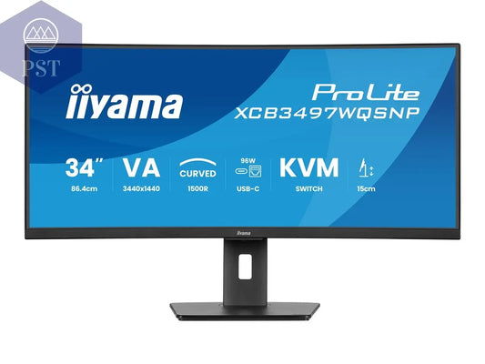 IIYAMA 86,36cm 34Zoll UW Curved VA-panel 3440x1440 120Hz 350cd/m2 04ms MPRT Speakers USB-C Dock LAN 95W PD KVM DisplayPort 2xHDMI PST PS Tradings Display Monitor PST PS Tradings  PST PS Tradings