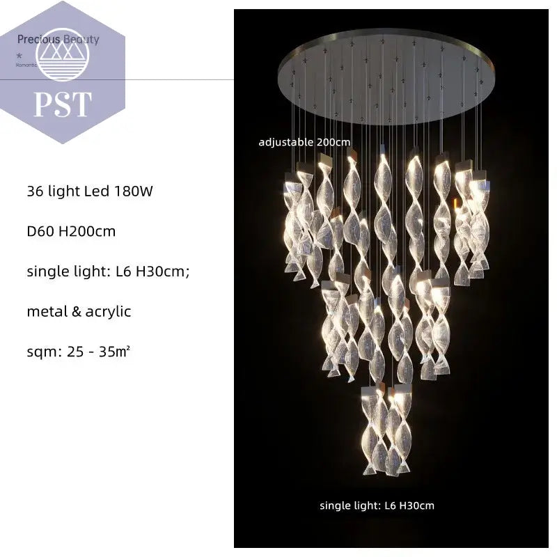 Moderne Kronleuchter dimmbare LED Pendelleuchter Design Leuchter PST PS Tradings Pendelleuchte PST PS Tradings  PST PS Tradings Moderne Kronleuchter dimmbare LED Pendelleuchter Design Leuchter Pendelleuchte