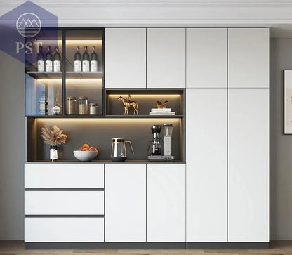 Moderne Wohnzimmerschrank mit Glastüren PST PS Tradings  PST PS Tradings 220x40x220cm-M PST PS Tradings