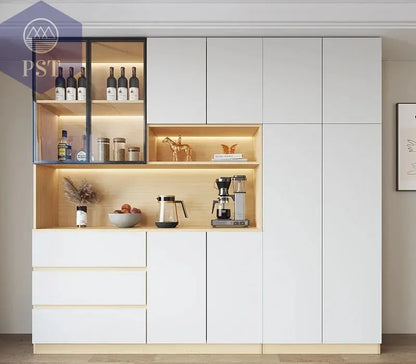 Moderne Wohnzimmerschrank mit Glastüren PST PS Tradings  PST PS Tradings 240x40x220cm-Style11 PST PS Tradings