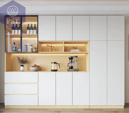 Moderne Wohnzimmerschrank mit Glastüren PST PS Tradings  PST PS Tradings 280x40x220cm-Style14 PST PS Tradings