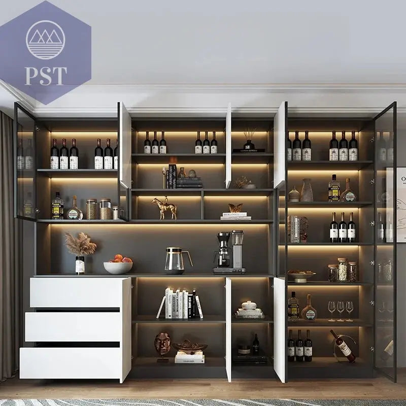 Moderne Wohnzimmerschrank mit Glastüren PST PS Tradings  PST PS Tradings  PST PS Tradings