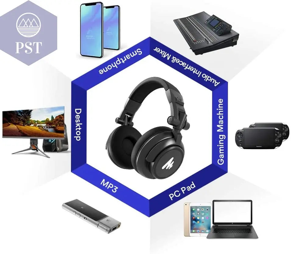 Professional DJ Studio Monitor Headphones       PST PS Tradings