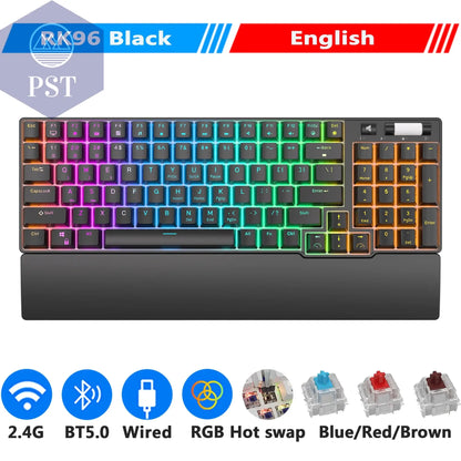 RK96 Kabellose RGB Gaming Tastatur PST PS Tradings  English Black / Red Switch / CHINA RK96 Kabellose RGB Gaming Tastatur