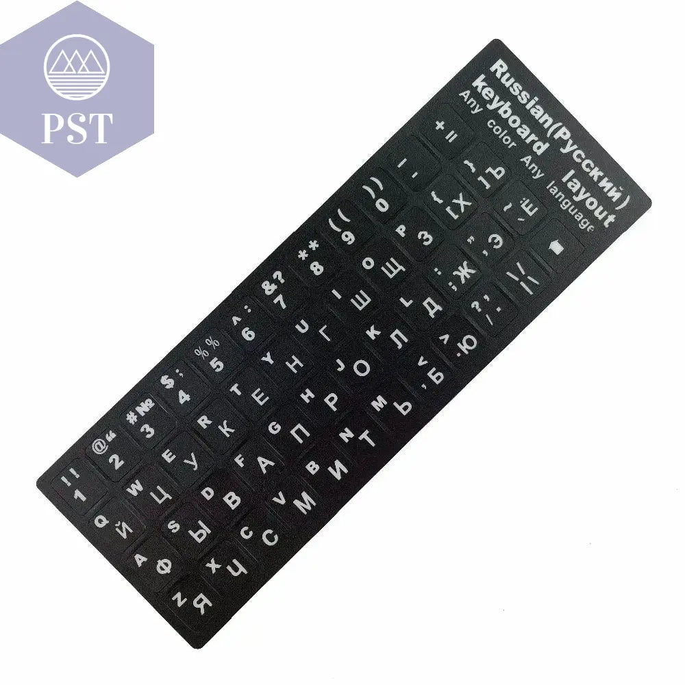 Russian French English Arabic Spanish Portuguese Hebrew Keyboard Stickers Letter Alphabet Layout Sticker For Laptop Desktop PC - PST PS Tradings