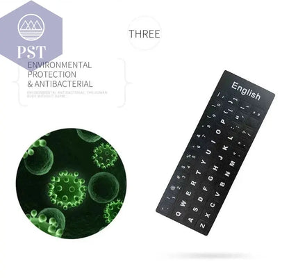 Russian French English Arabic Spanish Portuguese Hebrew Keyboard Stickers Letter Alphabet Layout Sticker For Laptop Desktop PC - PST PS Tradings