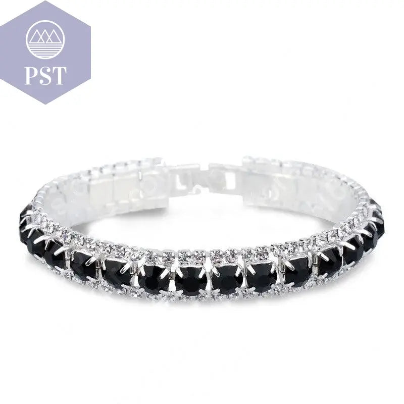 Silver Women Classic Jewelry Red Cubic Zircon Bracelet& Bangle present - PST PS Tradings
