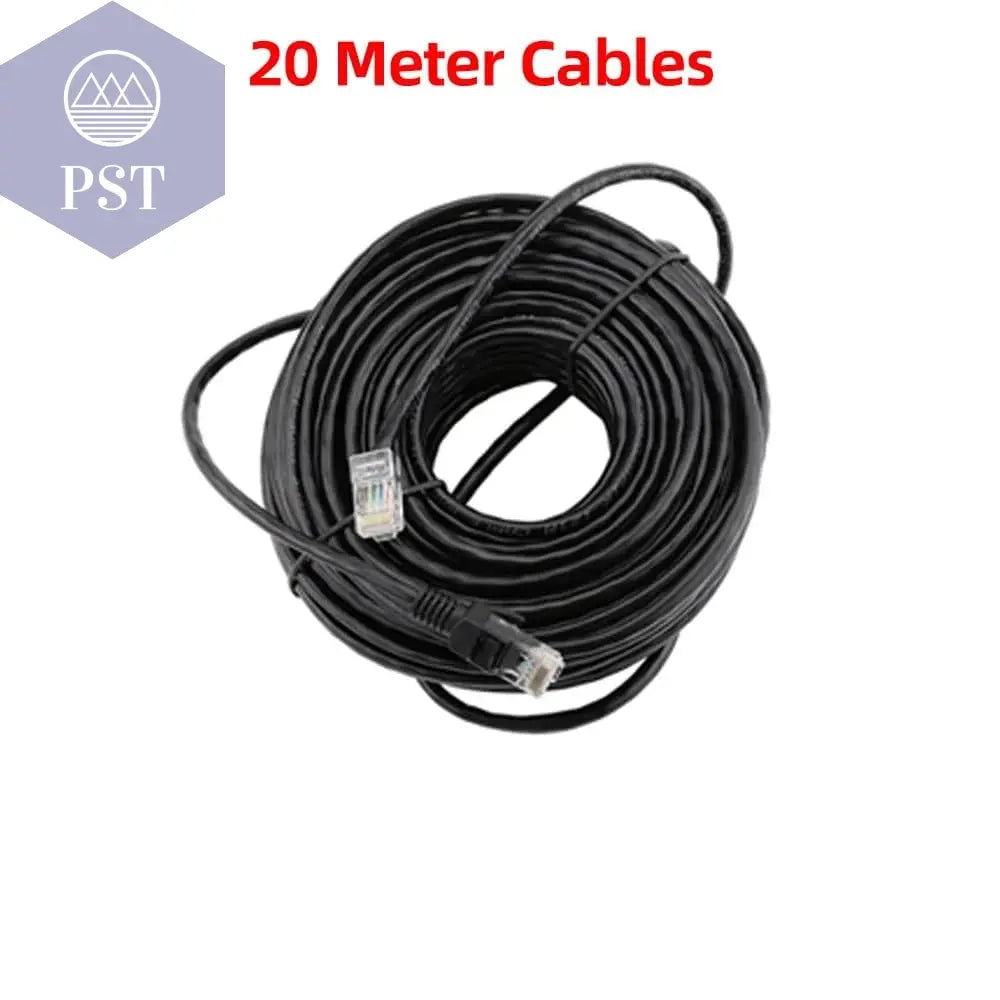 Techage 10M 20M 30M 50M cat5 Ethernet Network Cable RJ45 Patch Outdoor Waterproof LAN Cable Wires For CCTV POE IP Camera System - PST PS Tradings