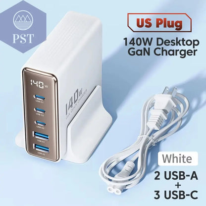 Toocki 140W Gan Usb Ladegerät 5 In1 Desktop Schnell Aufladen Usb Typ C Ladegerät Led Display Ladegerät Für Iphone Xiaomi Smartphone Laptop PST PS Tradings  PST PS Tradings Us-White PST PS Tradings Toocki 140W Gan Usb Ladegerät 5 In1 Desktop Schnell Aufladen Usb Typ C Ladegerät Led Display Ladegerät Für Iphone Xiaomi Smartphone Laptop