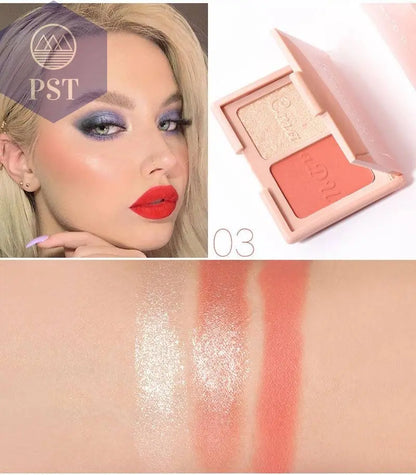 Two-tone Blush Highlighter And Contouring Palette PST PS Tradings  PST PS Tradings  PST PS Tradings Two-tone Blush Highlighter And Contouring Palette