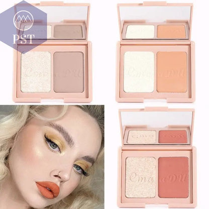 Two-tone Blush Highlighter And Contouring Palette PST PS Tradings  PST PS Tradings  PST PS Tradings Two-tone Blush Highlighter And Contouring Palette