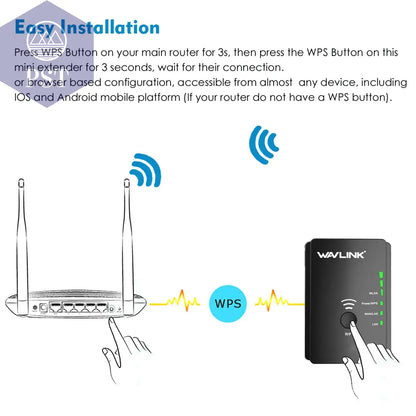 Wavlink N300 WLAN Repeater WiFi Extender AP 300Mbps Repeater WPS Funktion PST PS Tradings Repeater PST PS Tradings  PST PS Tradings Wavlink N300 WLAN Repeater WiFi Extender AP 300Mbps Repeater WPS Funktion Repeater
